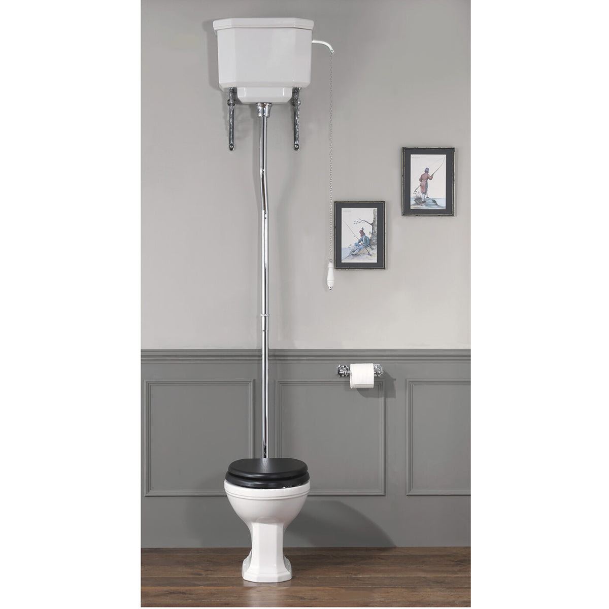 Silverdale Empire High Level WC Pan With Cistern White 460 x 605 x 2015mm EMP001