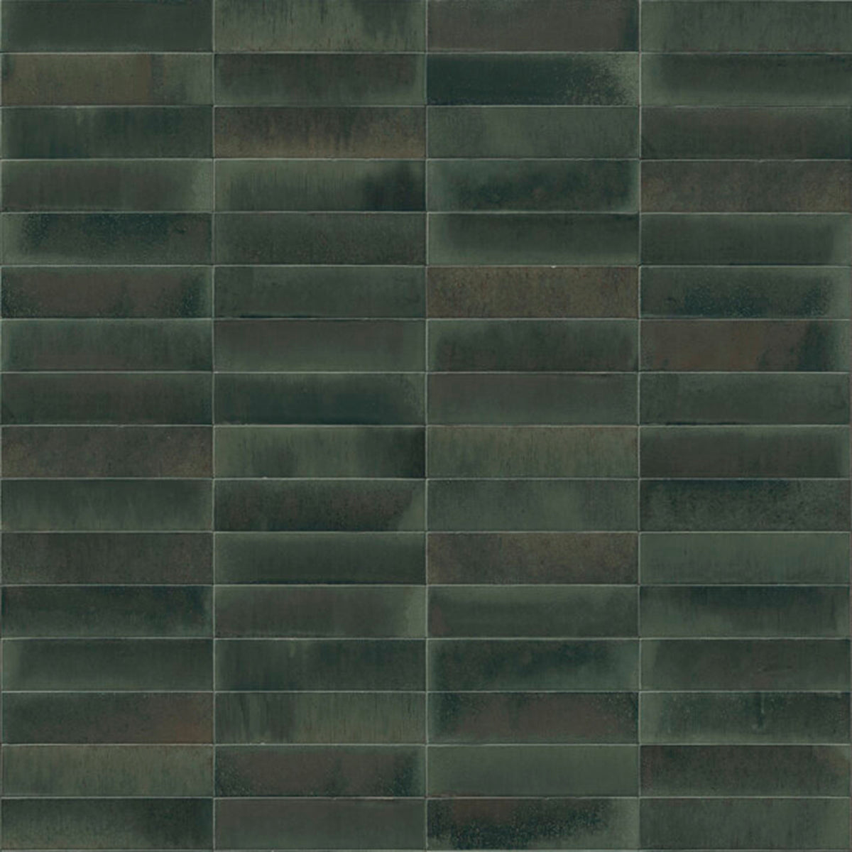 Minoli Luminous Lume Verde Forest Gloss Tiles 6cm x 24cm LMN1002