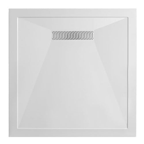 Crosswater Square 25mm Stone Resin Shower Tray with Linear Waste