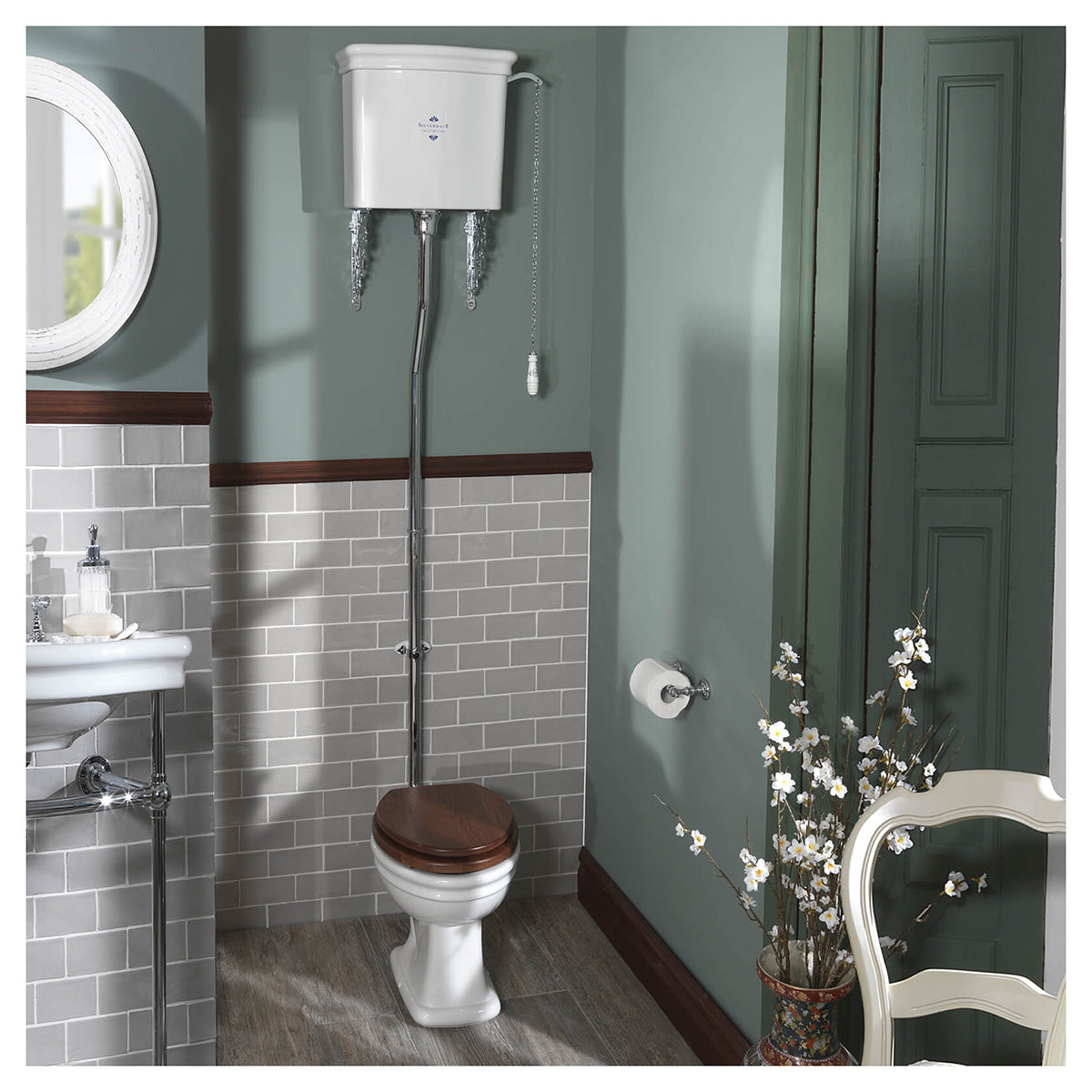 Silverdale Loxley 450 x 665mm High Level WC Pan And Cistern White LOCLOHL6WHI