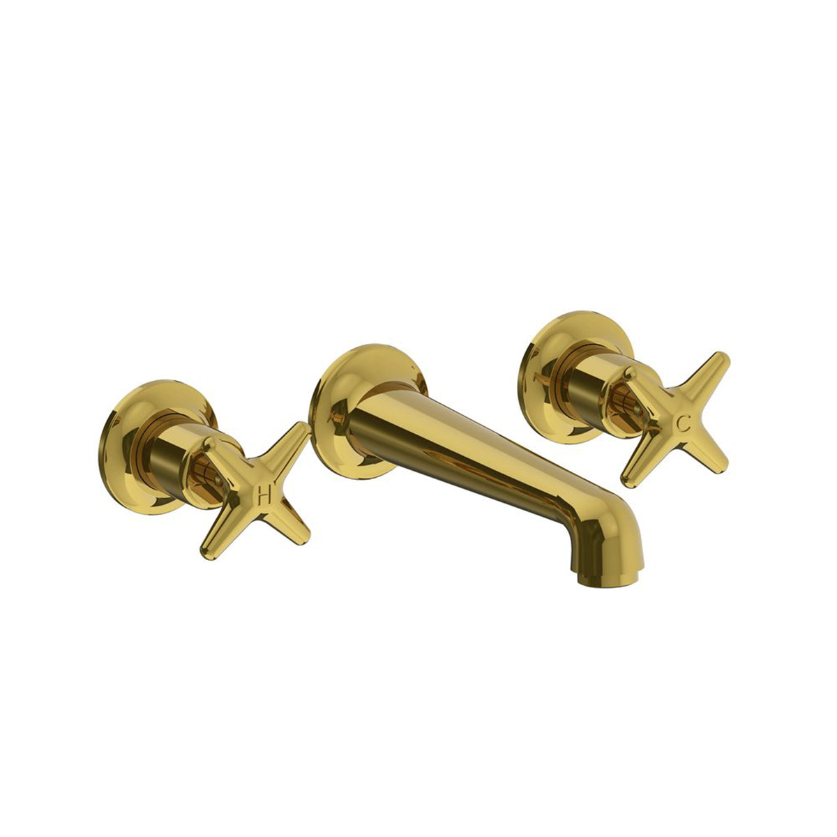 Lefroy Brooks Classic wall mounted basin mixer with star handles