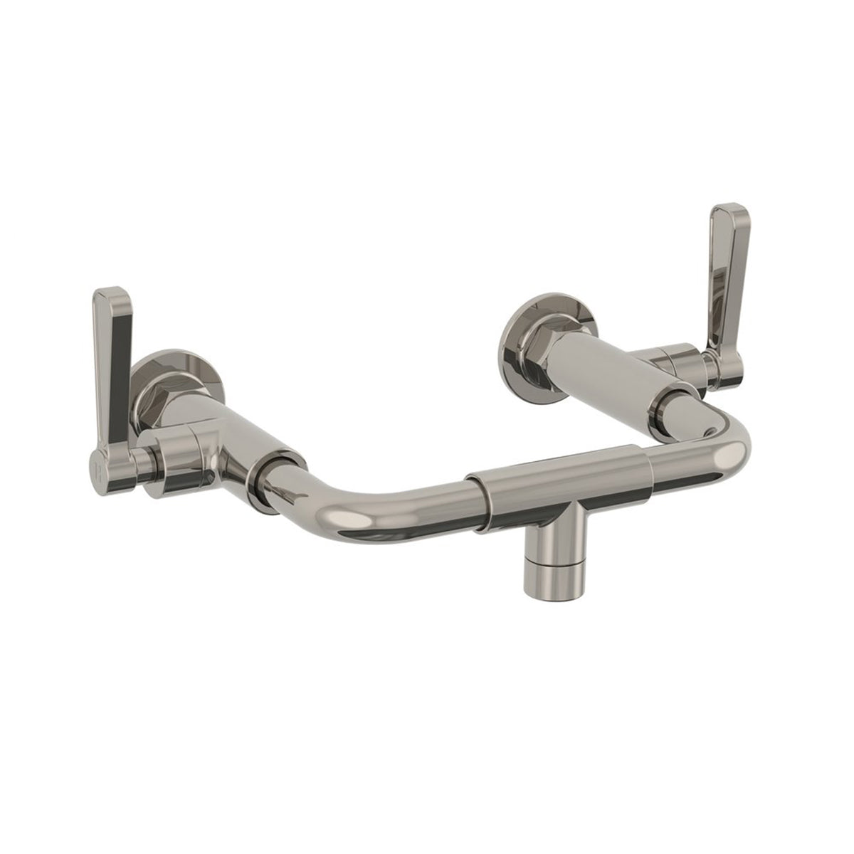 Lefroy Brooks Ten Ten wall mounted basin bridge mixer with levers