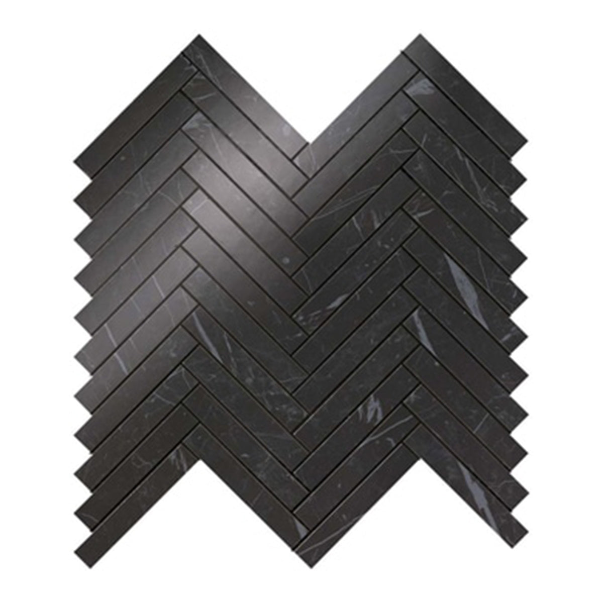Minoli Marvel Nero Marquina Herringbone Ceramic Wall Tiles 30cm x 30.5cm MVS1099