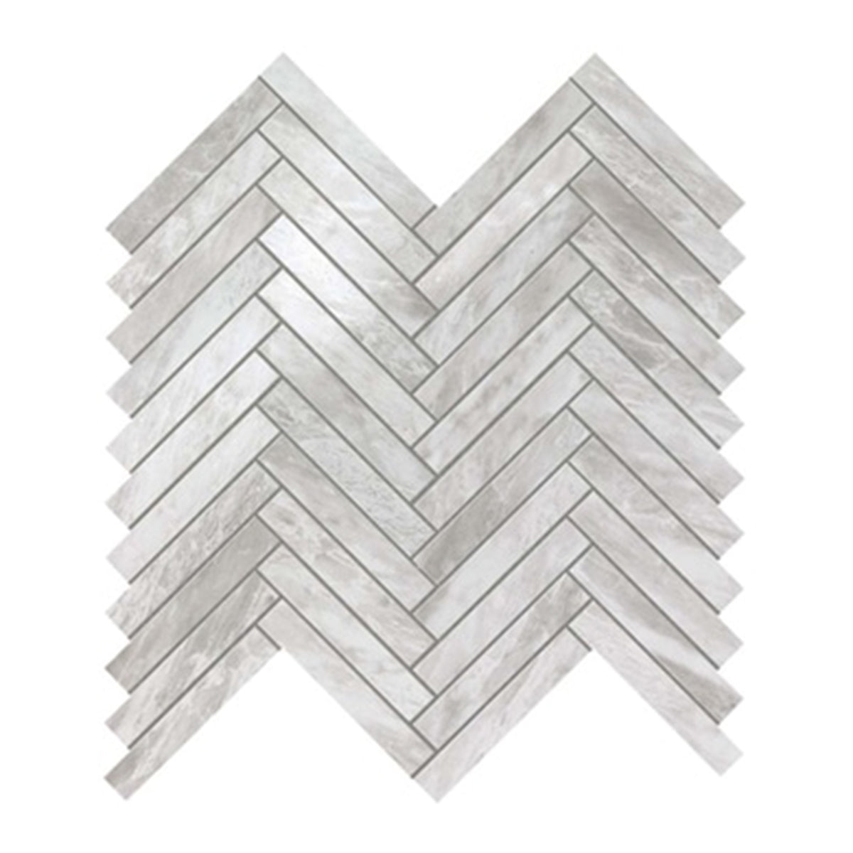 Minoli Marvel Bardiglio Grey Herringbone Ceramic Wall Tiles 30cm x 30.5cm MVS1100