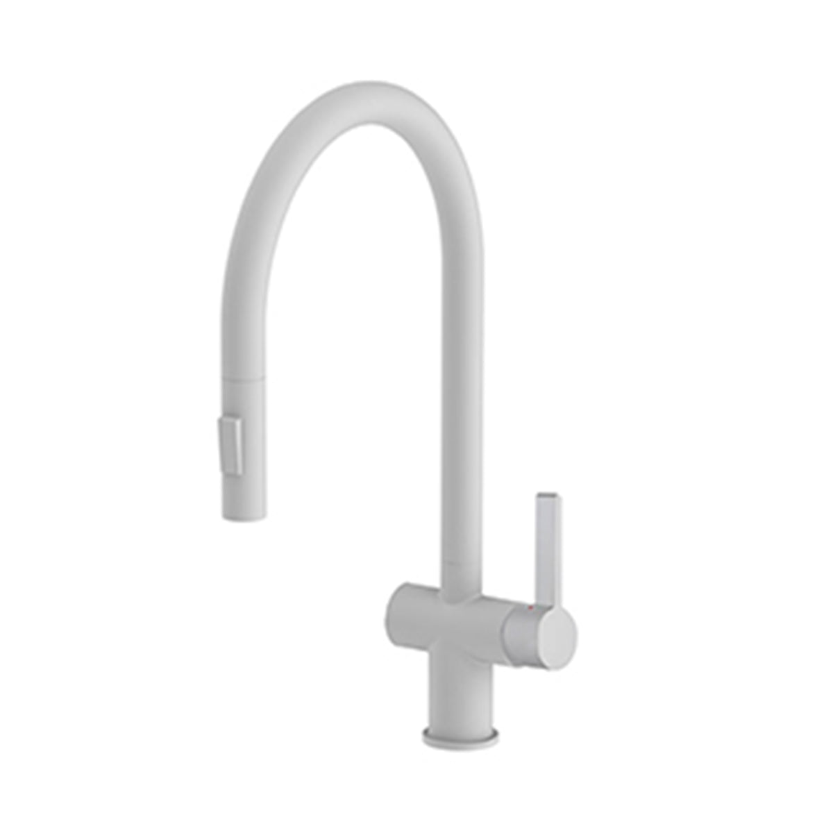 Luxe81 VOS Matt White Single Lever Pull Out Sink Mixer