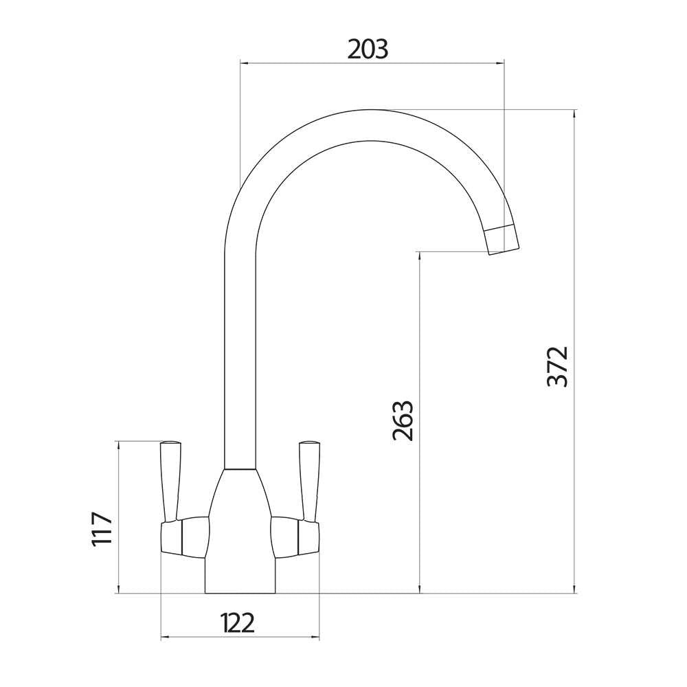 Luxe81 Wycombe Brushed Nickel Kitchen Mixer Tap