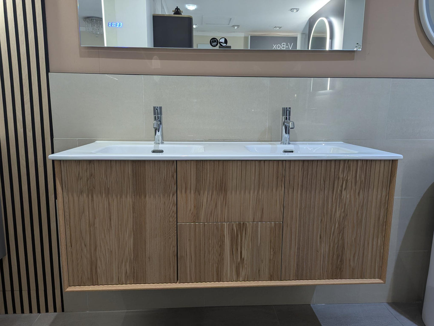 Luxe81 ORA 1200mm Walnut Cabinet With Matte Basin