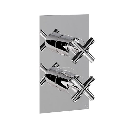 Crosswater MPRO Crosshead 2 Outlet 2 Handle Shower Valve Chrome