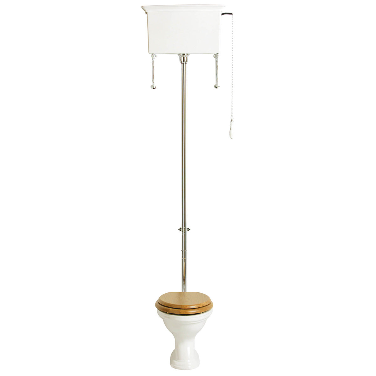 Heritage Dorchester High-Level WC With Cistern And Flush Pack 545mm x 660mm x 2230mm PVEW00