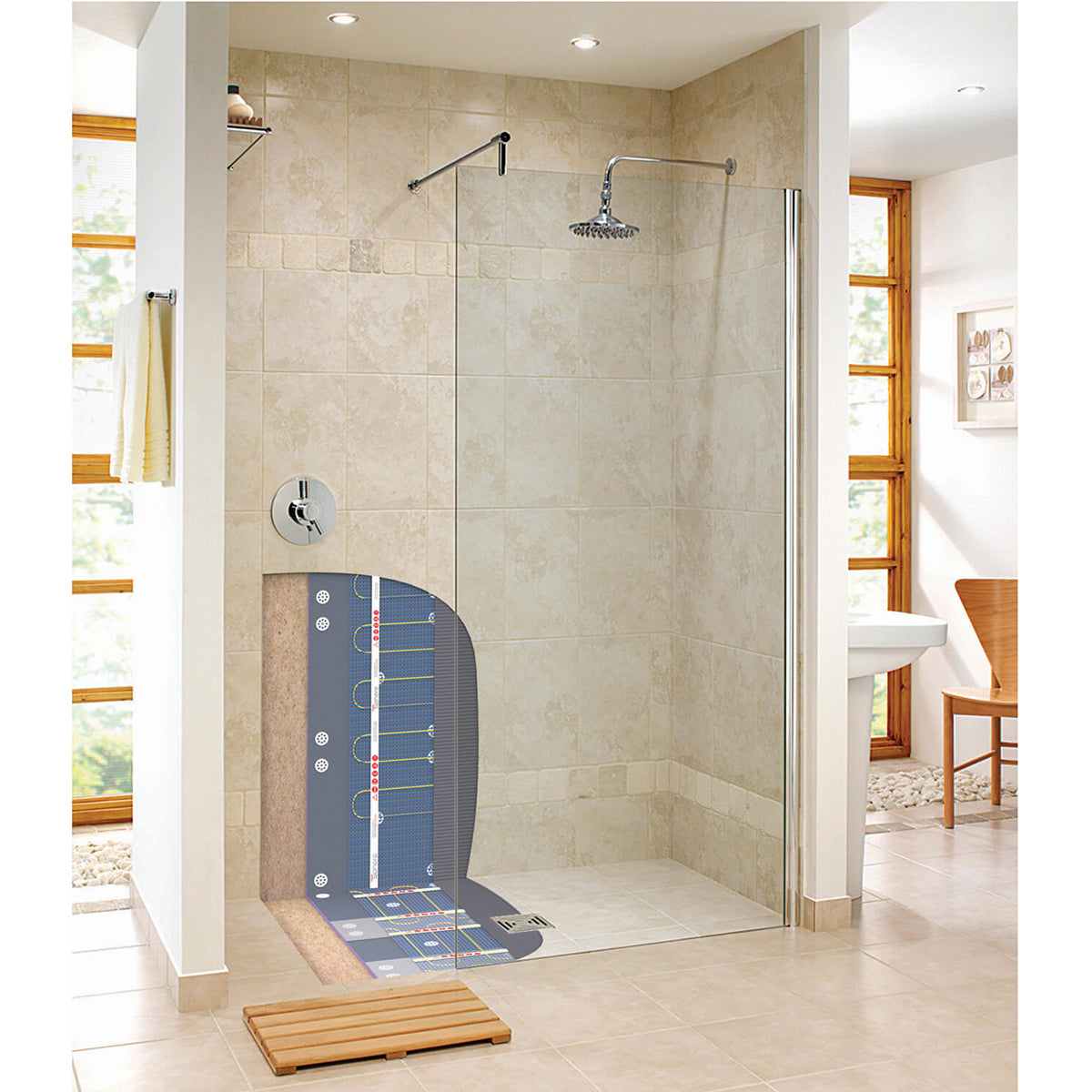 ThermoSphere Self Adhesive Electric Underfloor Heating Mesh