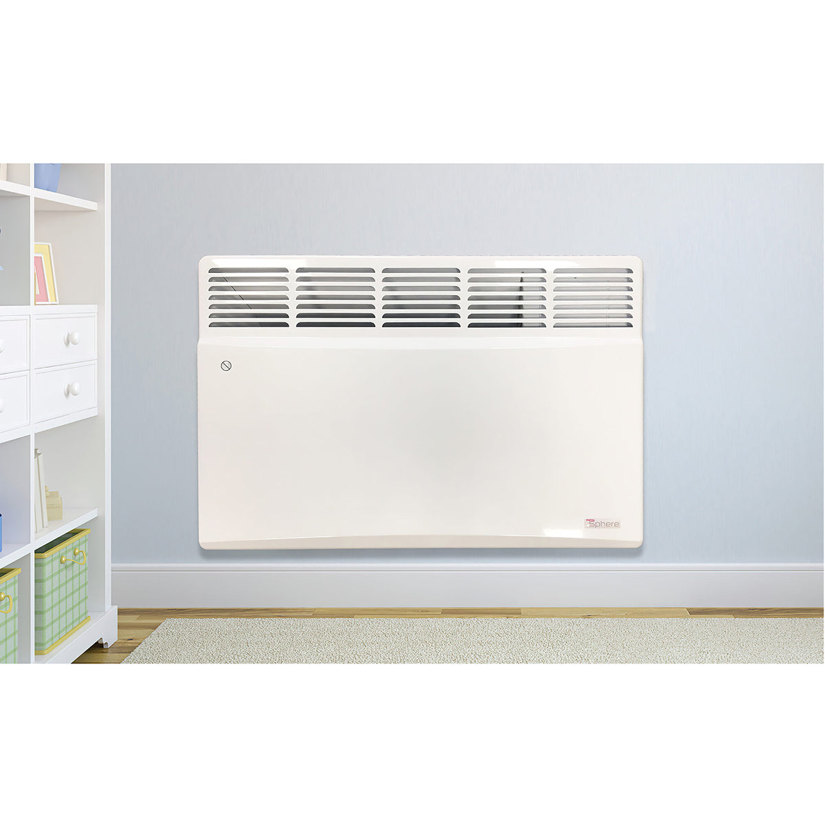 ThermoSphere Programmable Wall Mounted White Electric Convector Panel Heater