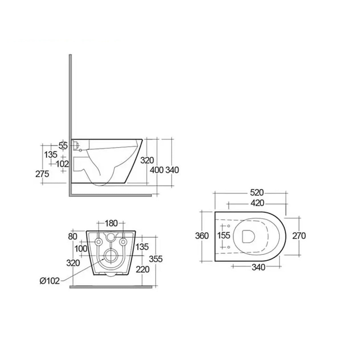 RAK RST22AWHA Resort Wall-Hung WC Pan with Soft-Close Seat for Efficient Use