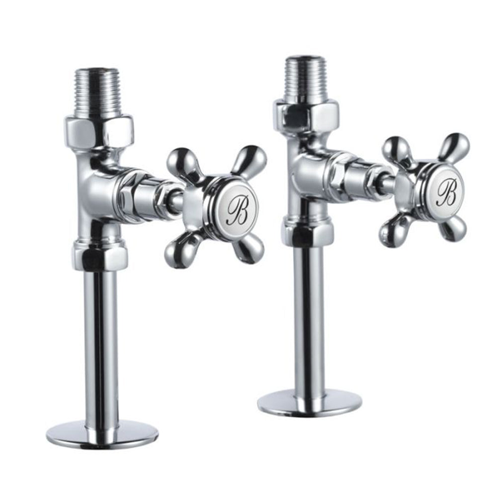 Burlington Straight Radiator Valve in Chrome