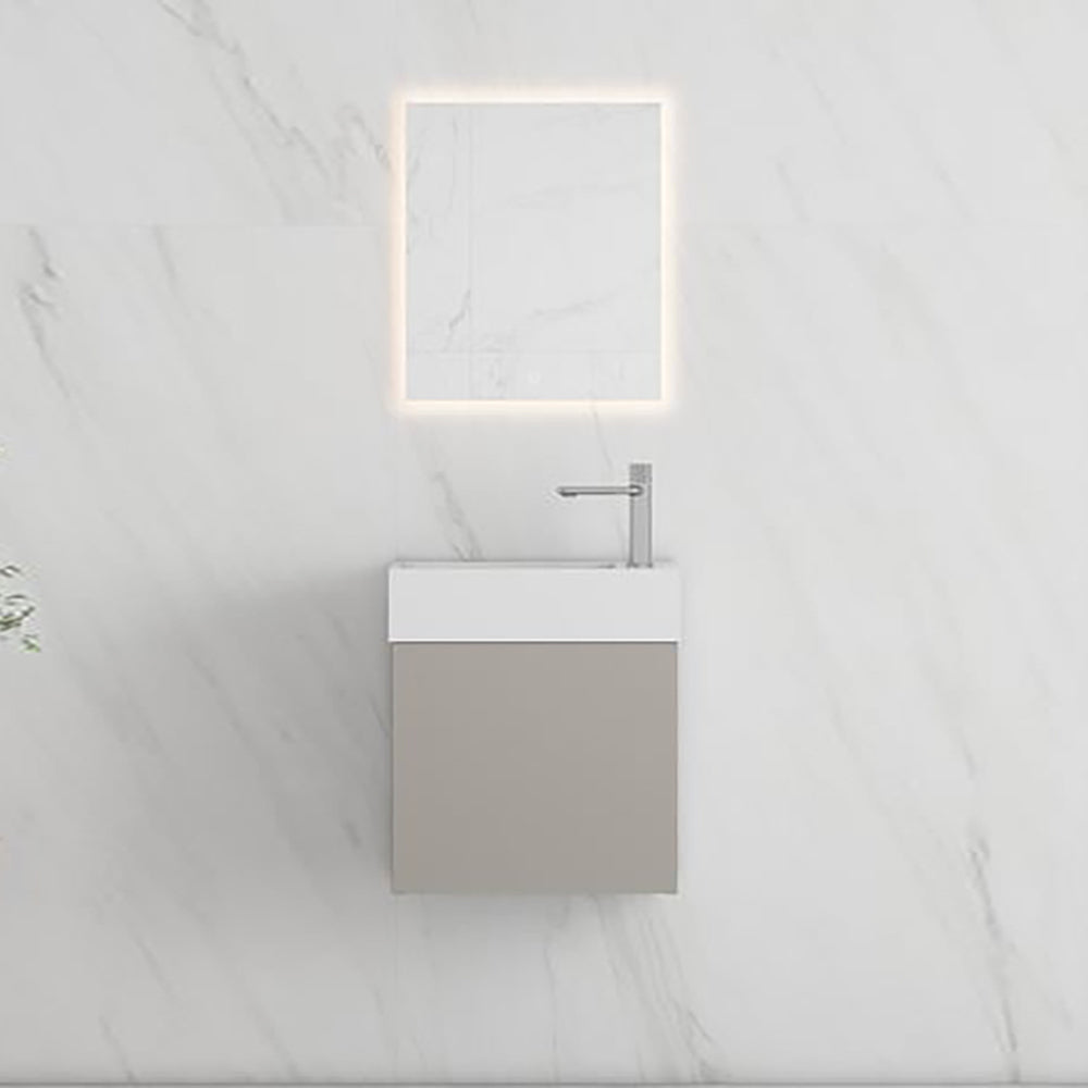Luxe81 RIO 450mm 1 Door Beige Cabinet and Basin