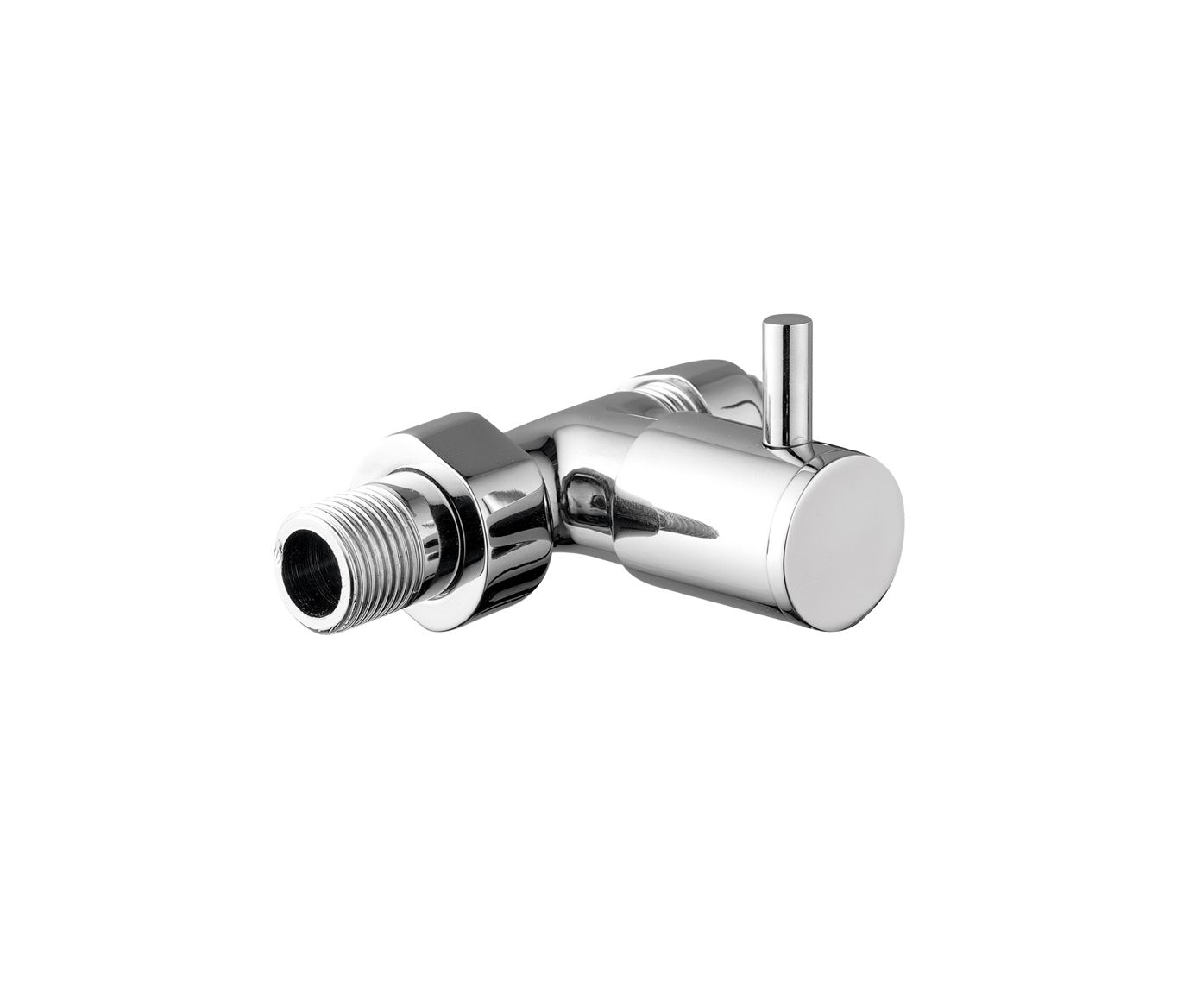 Luxe81 Just Taps Lever Chrome Straight Radiator Valves (Pair)