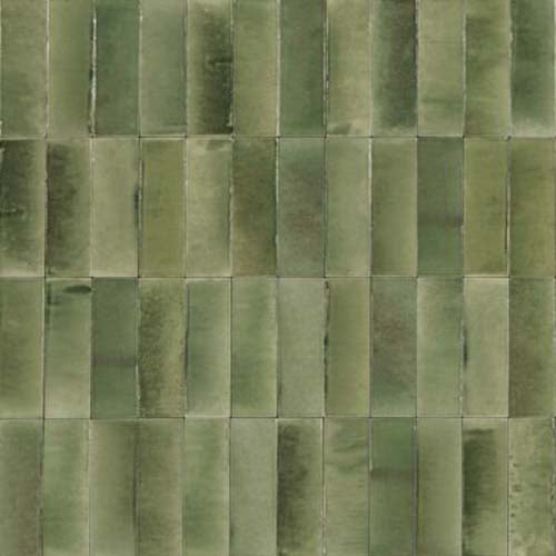 Luxe81 Watercolour Green Gloss Tile 150x50x10mm RAWAT155G