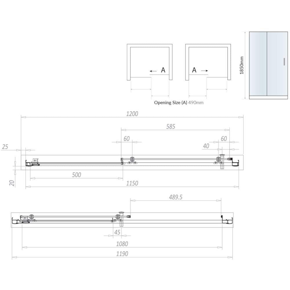 Luxe81 S6 Sliding Shower Door