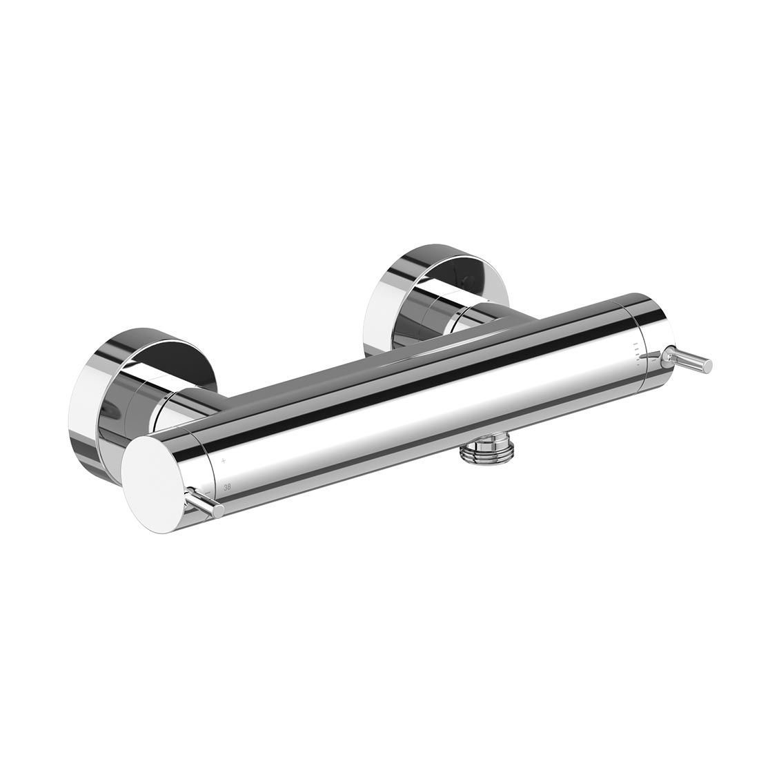Vado Safari Lever Wall Mounted Exposed Thermostatic Shower Bar Valve with Easyfit Brackets
