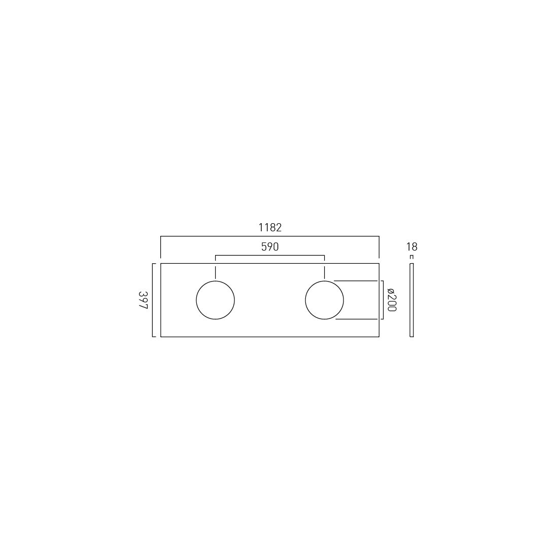Vado Safari 600mm Worktop