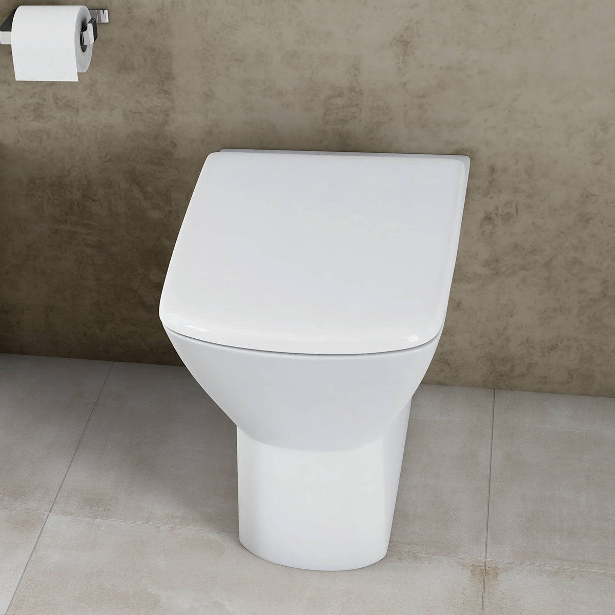 RAK Summit Back-To-Wall White WC Pan With Soft-Close Toilet Seat SM16AWHA
