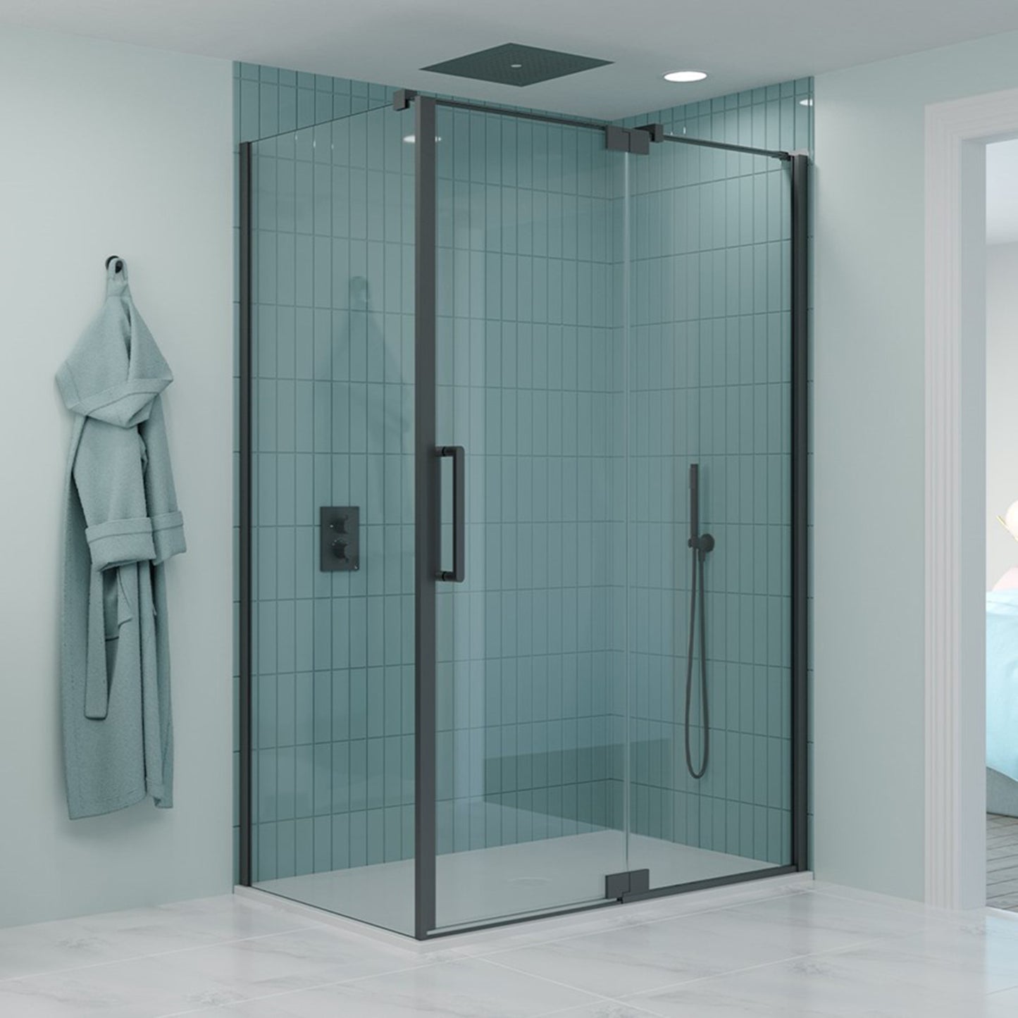 Crosswater Optix 10 Pivot Door with Inline Panel