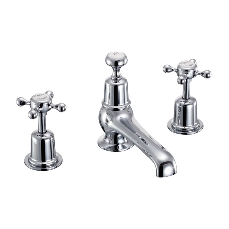 Burlington Kensington Regent 3 Tap Hole Mixer with Pop-up Waste