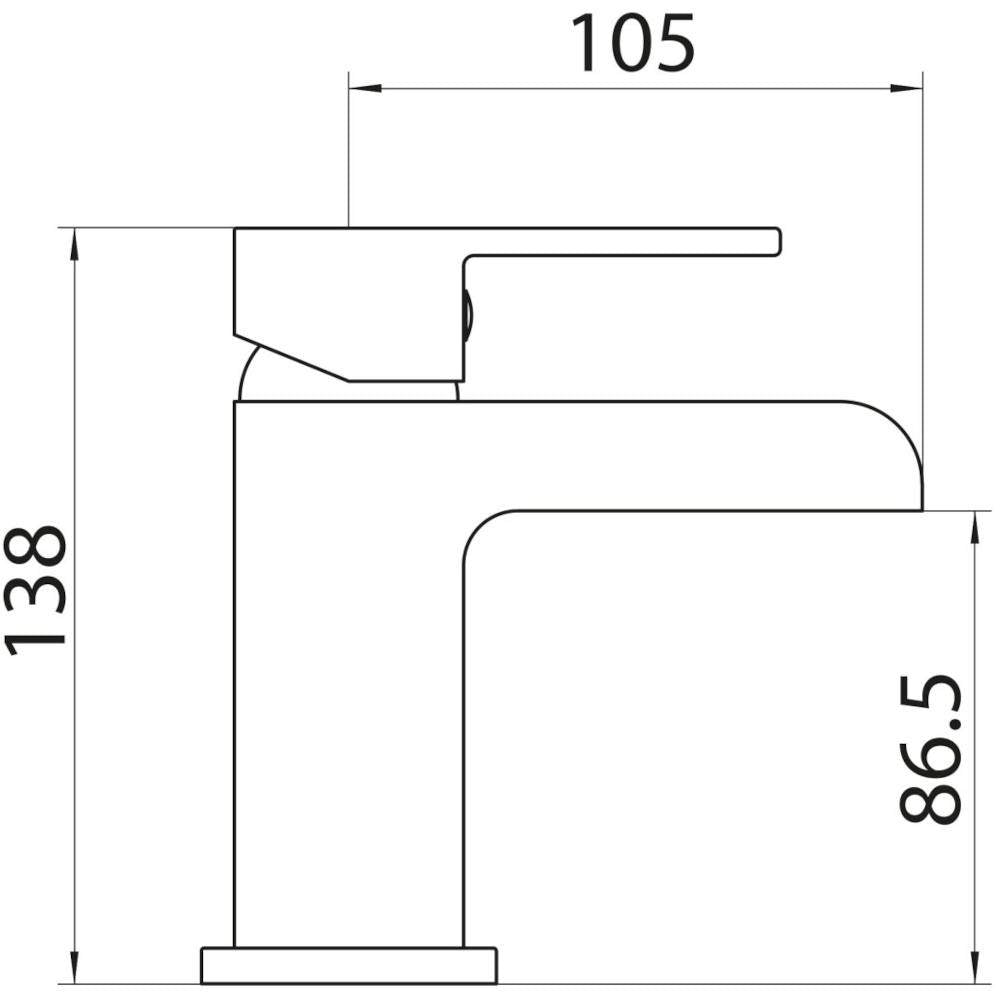 Luxe81 Victoria Mono Basin Mixer Tap with Push Waste