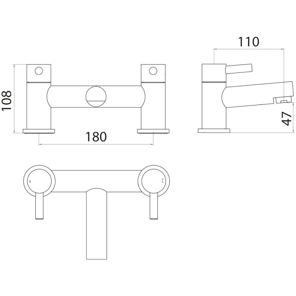 Luxe81 Premier Bath Filler Tap