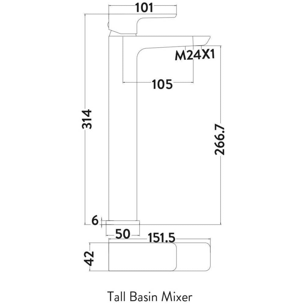 Luxe81 Muro High Riser Basin Mono Tap