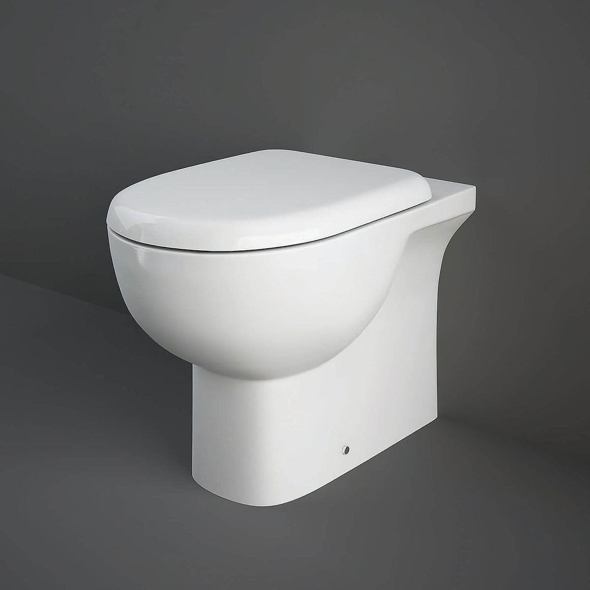 RAK TQ18AWHA Tonique Back-To-Wall WC Pan With Soft Close Seat - Floor-Standing
