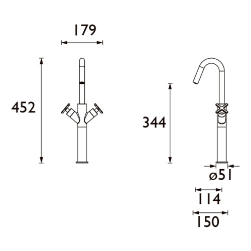 Heritage Salcombe Tall Basin Mixer