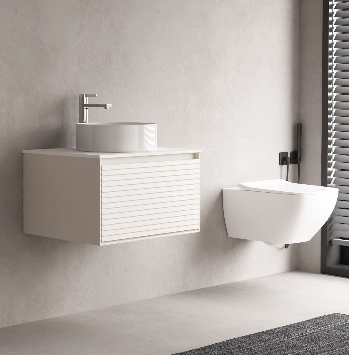 Luxe81 Tasman 600 Cabinet with Countertop and Ceramic Basin 600 x 500 x 362mm