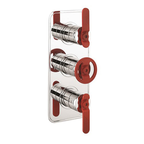 Crosswater UNION 2 Outlet 3 Handle Concealed Thermostatic Shower Valve Portrait