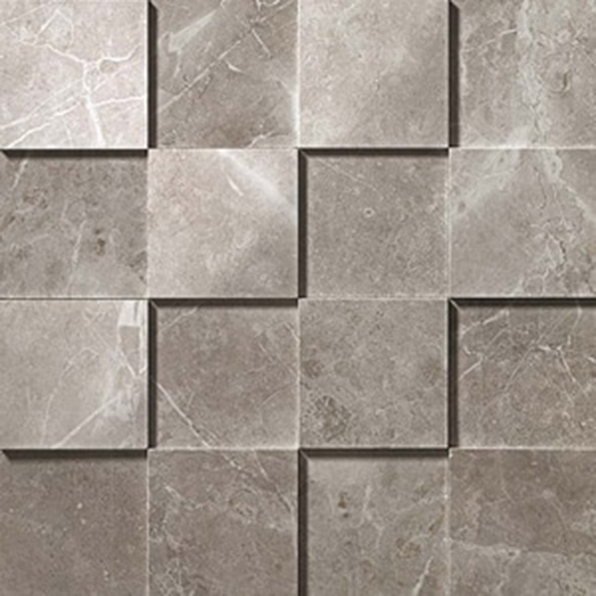 Minoli Marvel Grey Fleury Mosaico 3D Tiles 30cm x 30cm VC02846