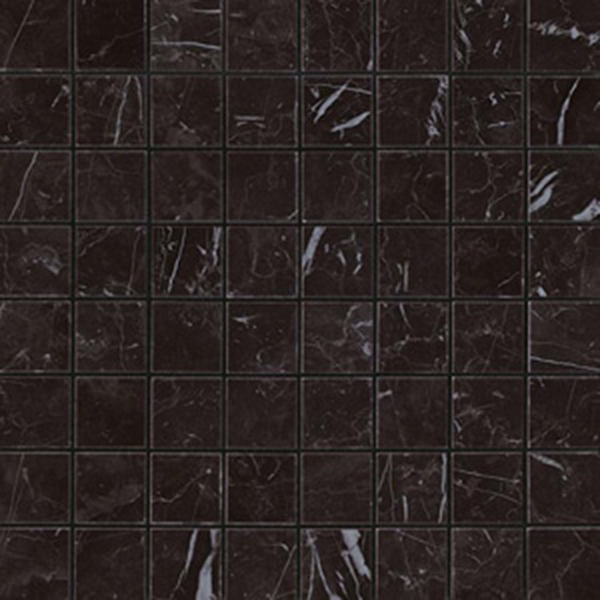 Minoli Marvel Nero Marquina Mosaico Matt Tiles 30cm x 30cm VC03329