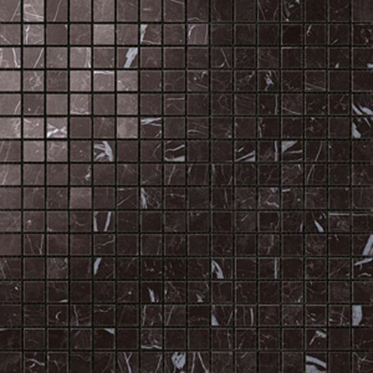 Minoli Marvel Nero Marquina Mosaico Lappato Tiles 30cm x 30cm VC03334