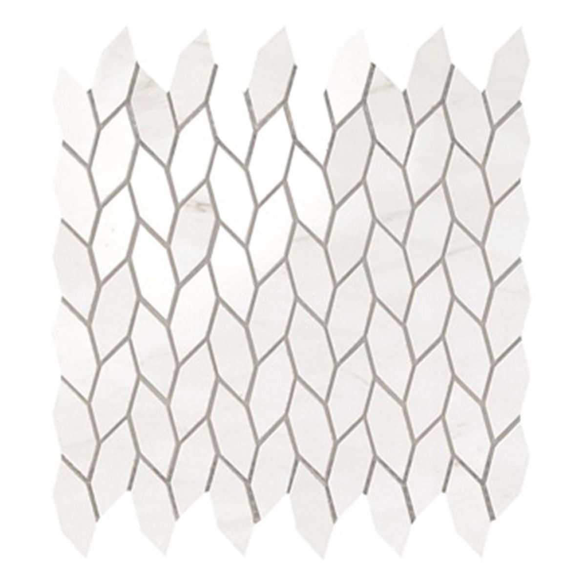 Minoli Marvel Bianco Dolomite Twist Mosaico Tile 30.5cm x 30.5cm VC03337