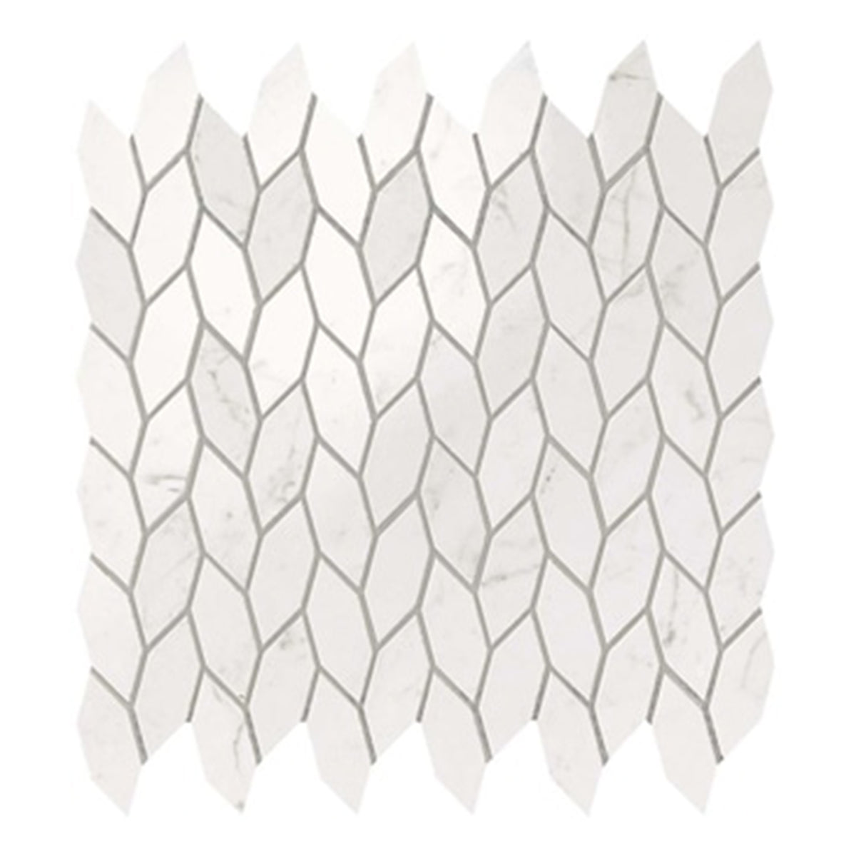 Minoli Marvel Carrara Pure Twist Mosaico Tile 30.5cm x 30.5cm VC03338