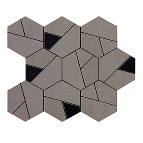 Minoli Boost Smoke Mosaico Hex Black - 25cm x 28.5cm VC03601