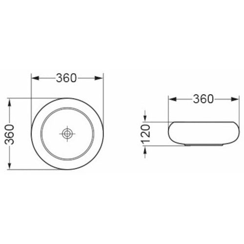 Luxe81 Riviera Countertop Basin