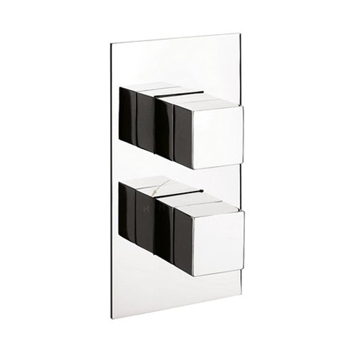 Crosswater Water Square 2 Outlet 2 Handle Concealed Thermostatic Shower Valve