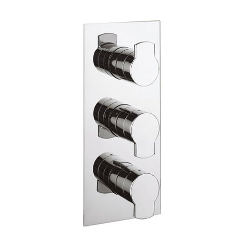 Crosswater Wisp 2 Outlet 3 Handle Concealed Thermostatic Shower Valve in Chrome
