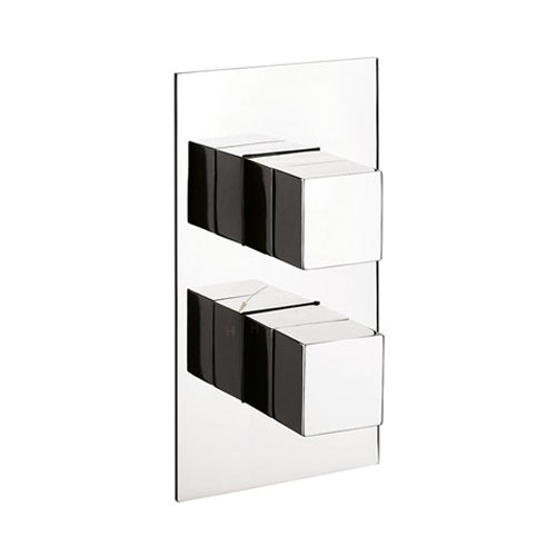 Crosswater Water Square 1 Outlet 2 Handle Concealed Thermostatic Shower Valve