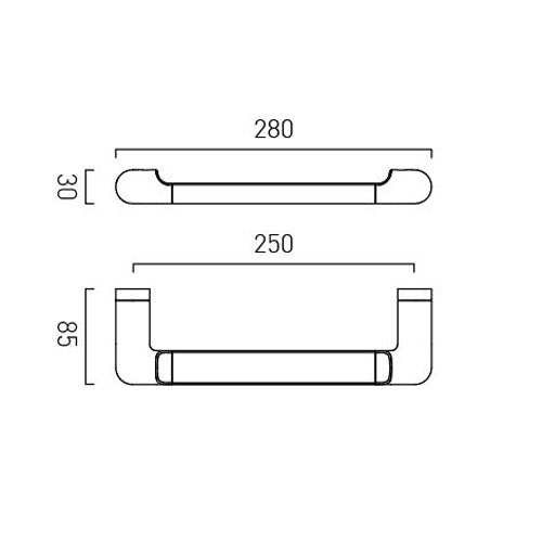 Vado Zoo Towel Bar 300mm