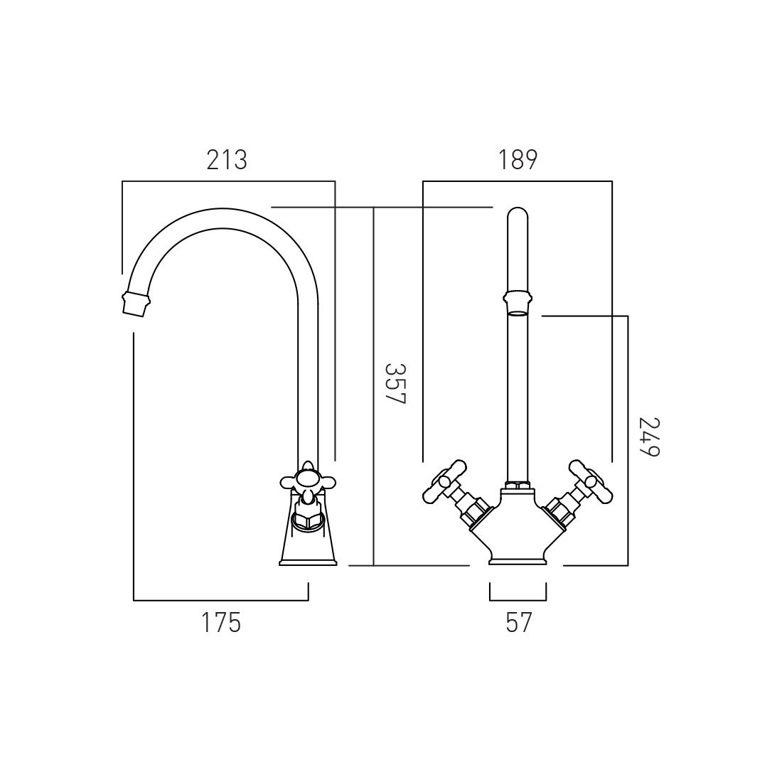Vado Axbridge Mono Kitchen Mixer