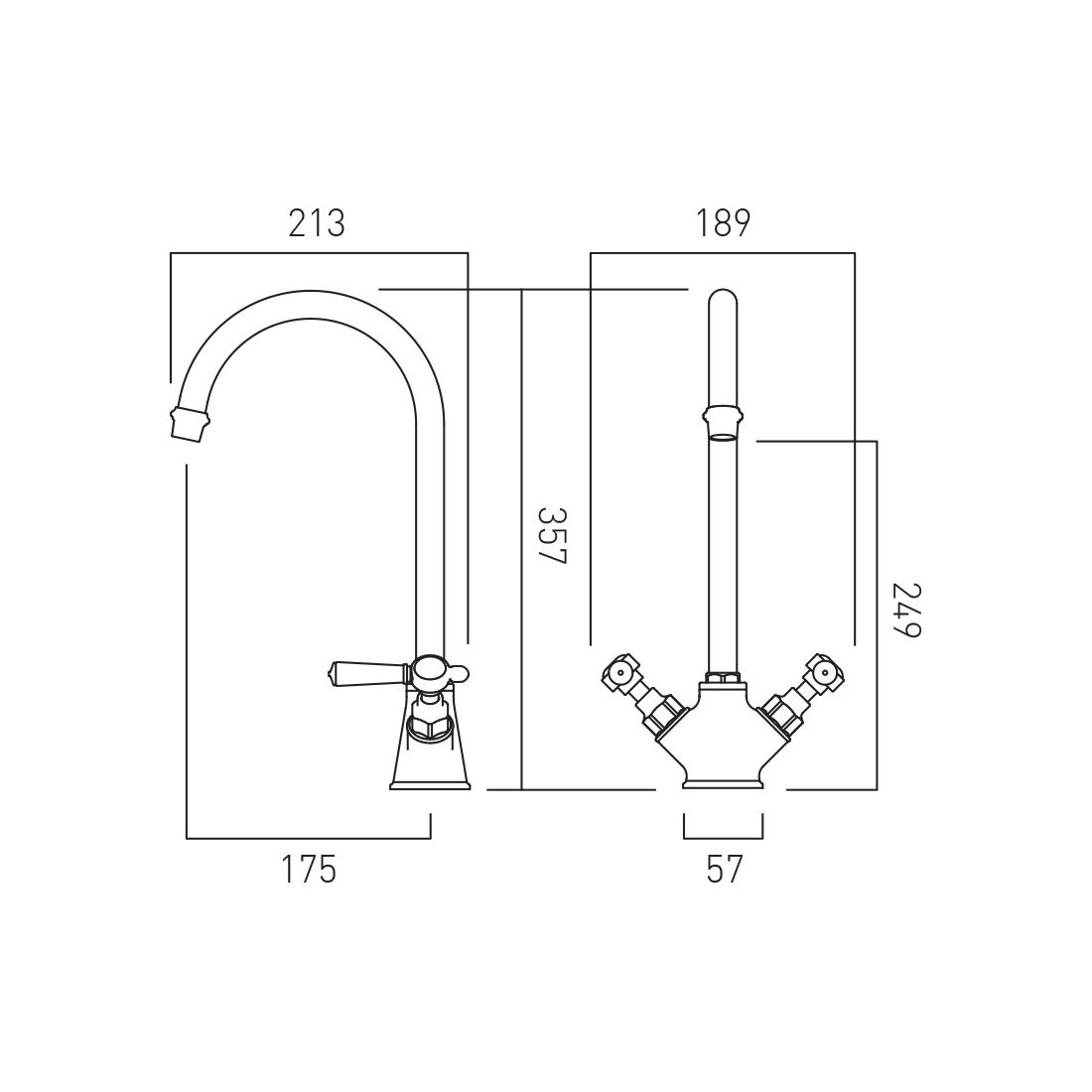 Vado Axbridge Mono Kitchen Mixer