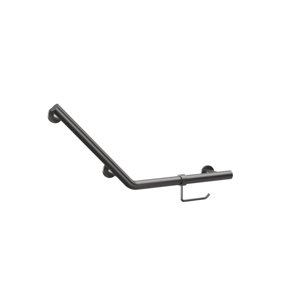 Crosswater Angled Grab Bar with WC Roll Holder