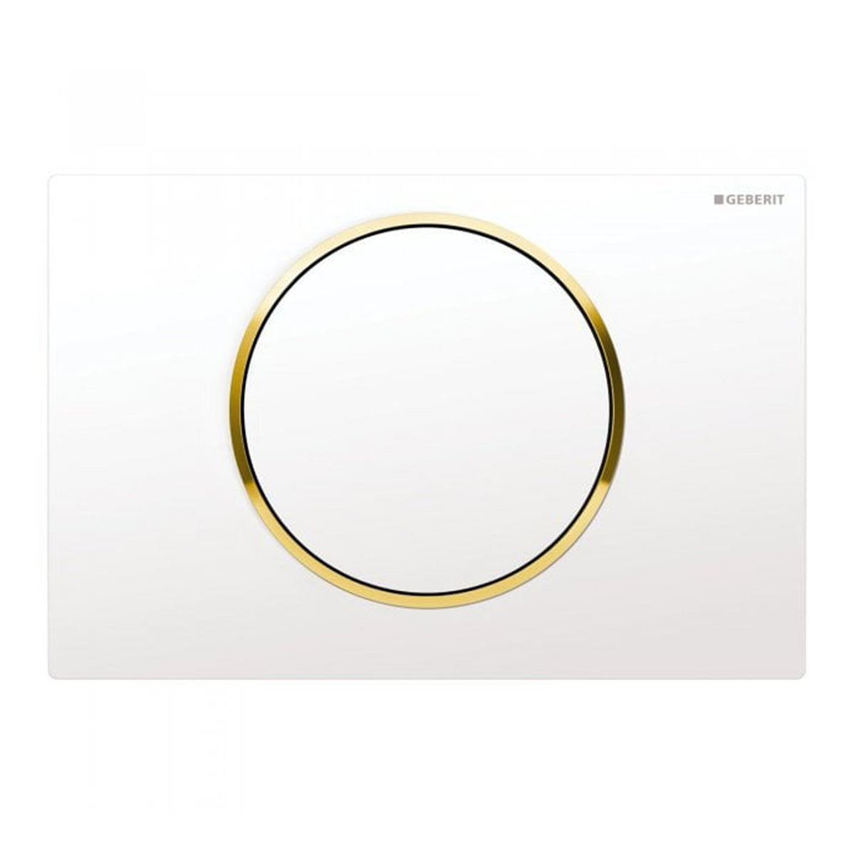 Geberit Sigma10 Single Flush Plate - White/Gold