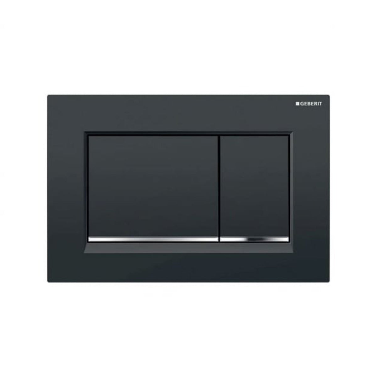 Geberit Sigma30 Dual Flush Plate - Polished Black/Chrome