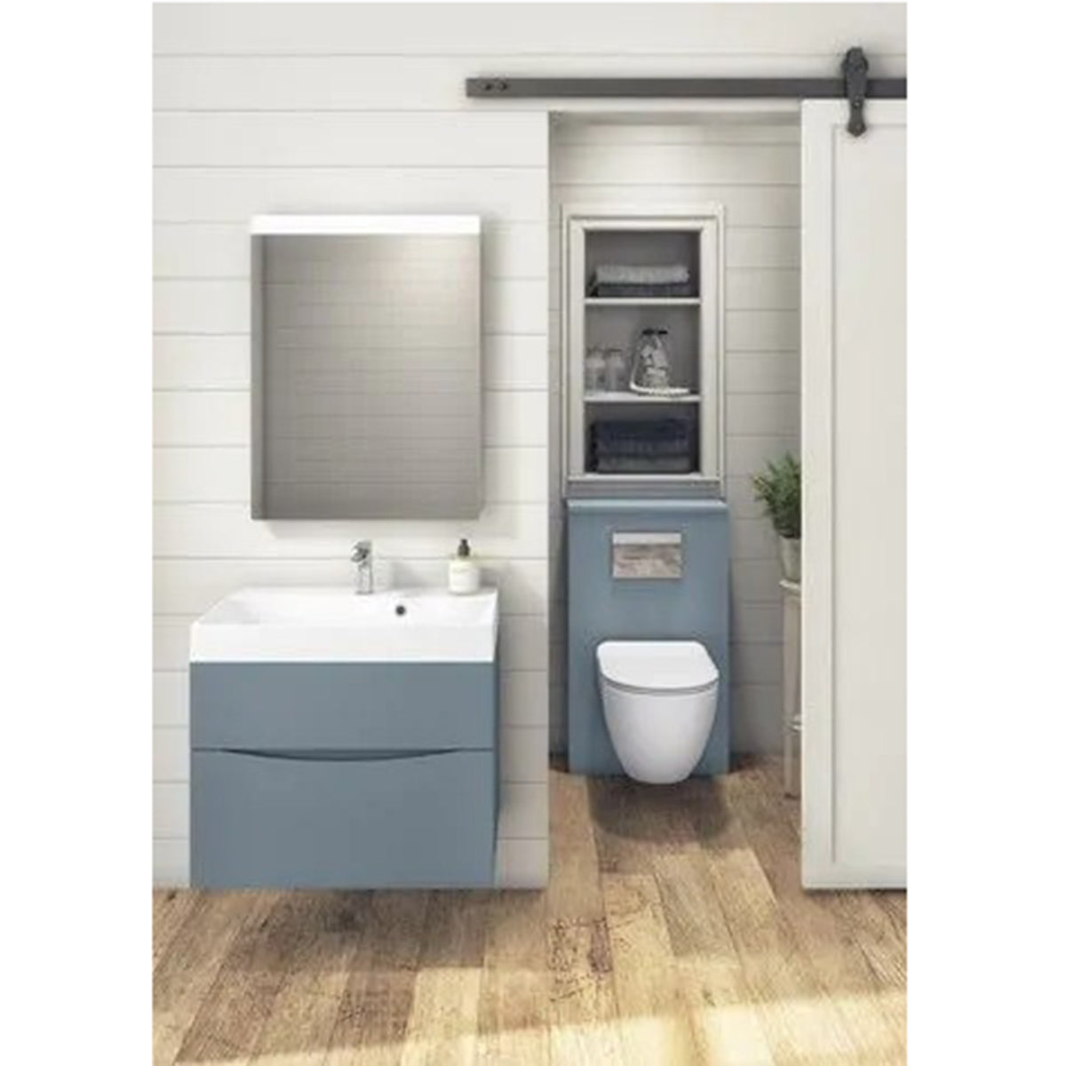 Crosswater Glide 70 Cast Mineral Marble Basins No Tap Hole - DE0710SRW+